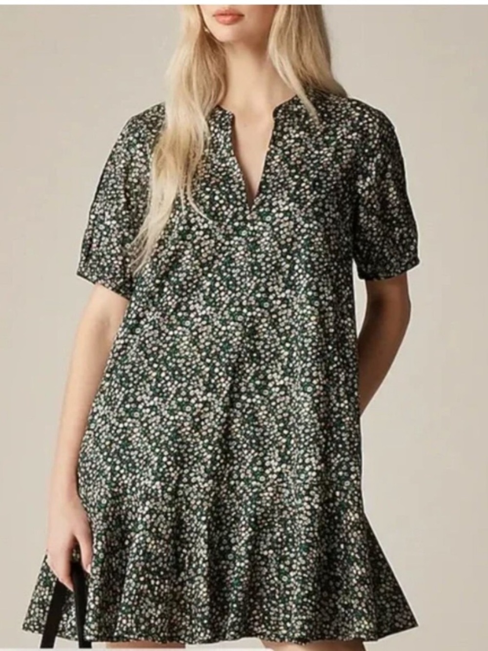 J. Crew Dahlia Liberty Fabric V Neck Puff Sleeve Dress XXL